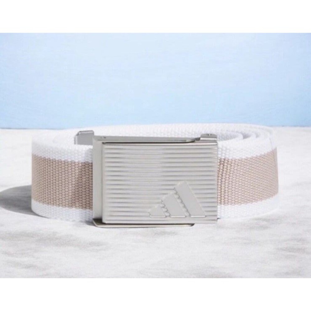 Adidas Women's Golf Reversible Striped Web Belt/Taupe, Cut to Size